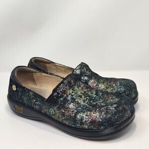 Alegria Keli Veranda Metallic Leather Loafers Size 41 US 10.5 Comfort Shoes